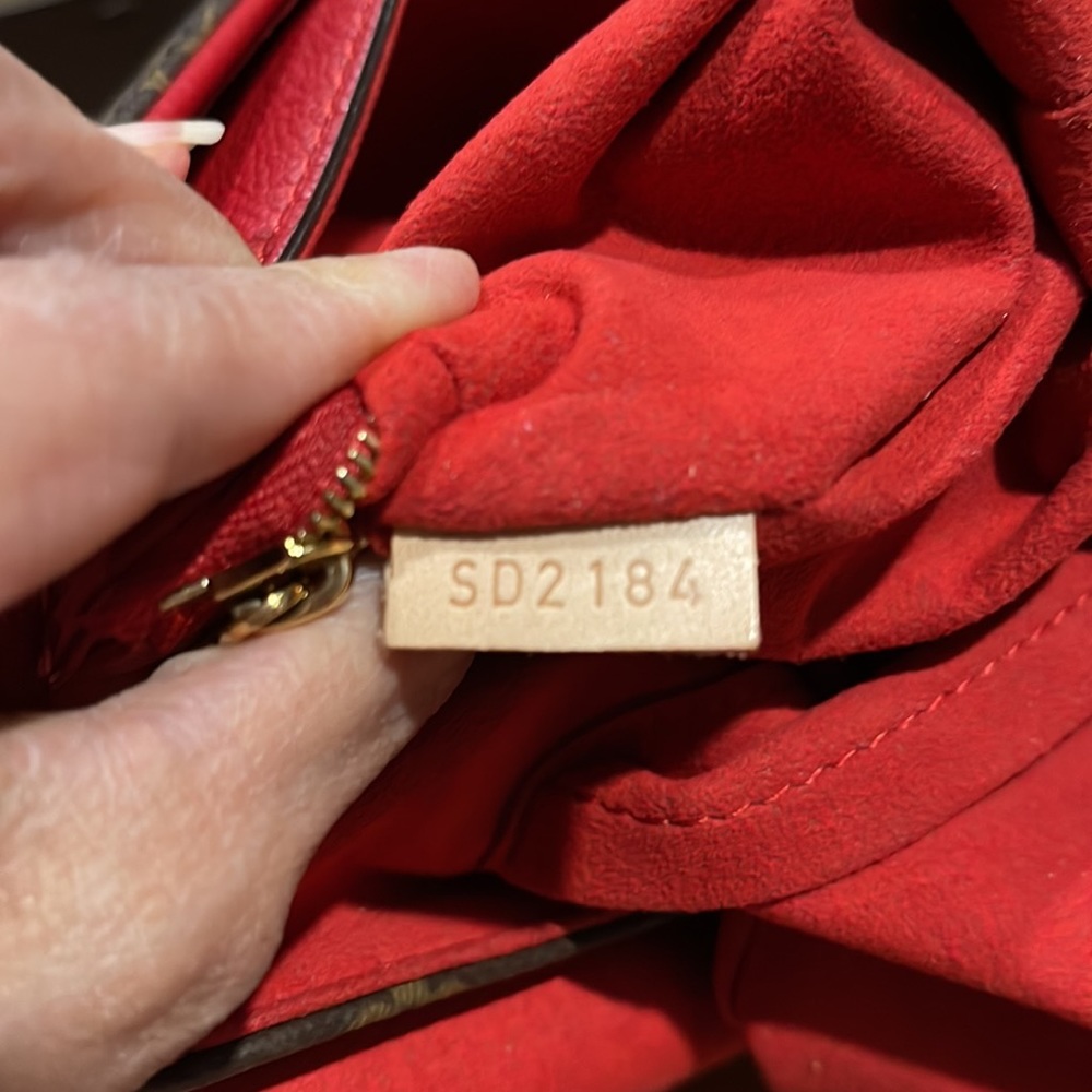 Louis Vuitton Red and Brown Monogram Chain Crossbody Bag - Picture 12 of 12